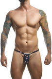 JUSTIN+SIMON Men's Underwear XSJBU02 Bulge Thongs Color Psycodelic