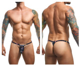 JUSTIN+SIMON Men's Underwear XSJBU02 Bulge Thongs Color Psycodelic