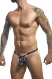 JUSTIN+SIMON Men's Underwear XSJBU02 Bulge Thongs Color Psycodelic