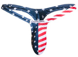 JUSTIN+SIMON Men's Underwear XSJBU02 Bulge Thongs Color USA Flag