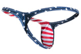 JUSTIN+SIMON Men's Underwear XSJBU02 Bulge Thongs Color USA Flag