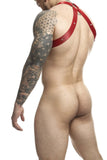 MaleBasics Men's Lingerie DMBL05 DNGEON Crossback Harness Color Cherry
