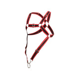 MaleBasics Men's Underwear DMBL07 DNGEON Cross Cockring Harness Color Red