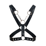 MaleBasics Men's Lingerie DMBL09 DNGEON Cross Chain Harness Color Black
