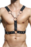 MaleBasics Men's Lingerie DMBL09 DNGEON Cross Chain Harness Color Black