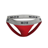 MaleBasics Men's Underwear MBL107 MOB Classic Fetish Jock 3 Inches Jockstrap Color Red