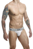 MaleBasics Men's Underwear MBL107 MOB Classic Fetish Jock 3 Inches Jockstrap Color White