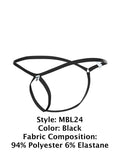 MaleBasics Men's Underwear MBL24 Tear Drop Thongs Color Black