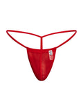 MaleBasics Men's Underwear MBL59 Mesh G-String Color Red Mesh