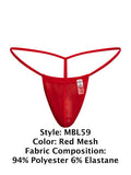 MaleBasics MBL59 Mesh G-String Color Red Mesh