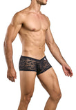 MaleBasics Men's Underwear MBL78 Lace Trunks Color Black Lace