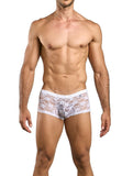 MaleBasics Men's Underwear MBL78 Lace Trunks Color White Lace