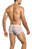 MaleBasics Men's Underwear MBL78 Lace Trunks Color White Lace
