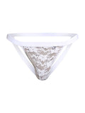 MaleBasics Men's Underwear MBL82 Sexy Jockstrap Color White Lace