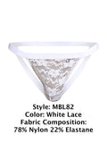 MaleBasics MBL82 Sexy Jockstrap Color White Lace