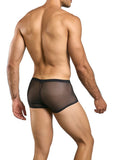 MaleBasics Men's Underwear MBL84 Classic Pouch Trunks Color Black Mesh