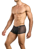 MaleBasics MBL84 Classic Pouch Trunks Color Black Mesh