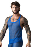 Male Power Men's Underwear 110-11C Fishnet 2 Tank Top Color Royal