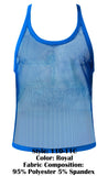 Male Power 110-11C Fishnet 2 Tank Top Color Royal
