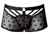 Male Power Men's Underwear 122-291 Love Star Short with Ring Color Black