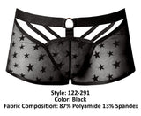 Male Power Men's Underwear 122-291 Love Star Short with Ring Color Black