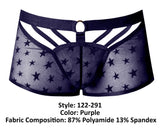 Male Power Men's Underwear 122-291 Love Star Short with Ring Color Purple
