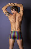 Male Power Men's Underwear 132-297 Pack N Play Pocket Short Color Rainbow