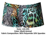 Male Power Men's Underwear 143-295 Go Wild Uplift Mini Short Color Multi Animal