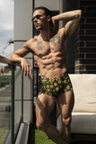 Male Power Men's Underwear 145-285 Petal Power Pouch Short Color Daisy Print