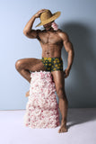 Male Power Men's Underwear 145-285 Petal Power Pouch Short Color Daisy Print