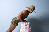 Male Power Men's Underwear 145-285 Petal Power Pouch Short Color Daisy Print