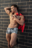 Male Power Men's Underwear 145-286 Dirty Denim Mini Short Color Denim Print