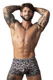 Male Power Men's Underwear 148-303 Gridlocked Strappy Back Short Color Printed