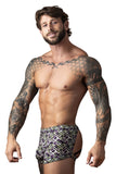 Male Power Men's Underwear 148-303 Gridlocked Strappy Back Short Color Printed