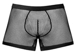 Male Power Men's Underwear 152-11C Fishnet 2 Pouch Short Color Black
