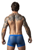 Male Power Men's Underwear 152-11C Fishnet 2 Pouch Short Color Royal