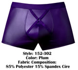 Male Power Men's Underwear 152-302 Eggplant Crossover Short Color Plum