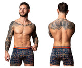 Male Power Men's Underwear 160-299 Soo Cumfy Boxer Brief Color Navy-Orange