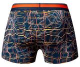 Male Power Men's Underwear 160-299 Soo Cumfy Boxer Brief Color Navy-Orange