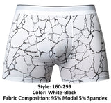 Male Power Men's Underwear 160-299 Soo Cumfy Boxer Brief Color White-Black