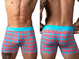 Male Power Men's Underwear 160-306 So Comfy Gingham Boxer Brief in Gingham Print Color Gingham Print