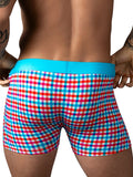 Male Power Men's Underwear 160-306 So Comfy Gingham Boxer Brief in Gingham Print Color Gingham Print