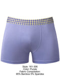 Male Power 161-306 So Comfy Gingham Boxer Brief in Purple Color Purple
