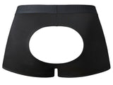 Male Power Men's Underwear 162-304 Open Ended Moonshine Short Open Front Elastic Cock Ring Color Black