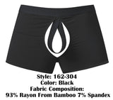 Male Power Men's Underwear 162-304 Open Ended Moonshine Short Open Front Elastic Cock Ring Color Black