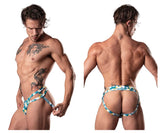 Male Power Men's Underwear 302-292 Cut It Out Cut Out Moonshine Color Blue-Green-White