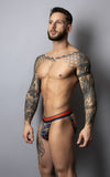 Male Power Men's Underwear 349-299 Soo Cumfy Jock Color Navy-Orange