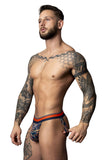 Male Power Men's Underwear 349-299 Soo Cumfy Jock Color Navy-Orange
