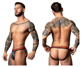 Male Power Men's Underwear 349-299 Soo Cumfy Jock Color Navy-Orange