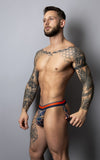 Male Power Men's Underwear 349-299 Soo Cumfy Jock Color Navy-Orange